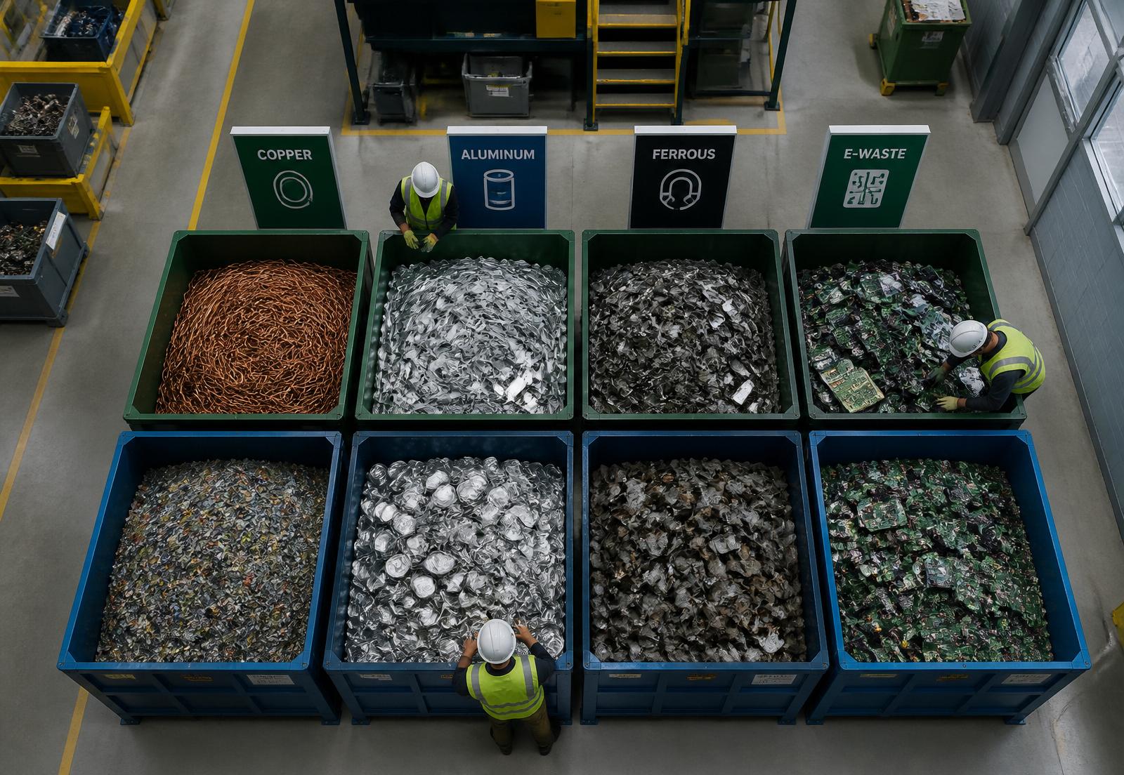 Triagem industrial de resíduos